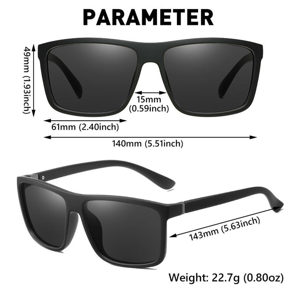 Lily Kacamata Hitam Polarized Untuk Pria Wanita Outdoor Memancing Eyewear Square Sun Glasses