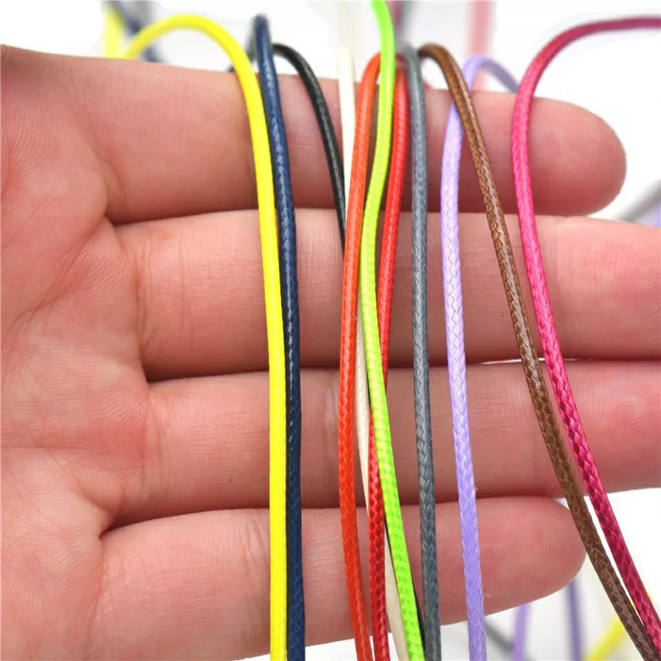 Tali Korea Wax Cord/Tali Kulit Korea/Tali Gelang Glossy Korea Untuk DIY ukuran 0.5-1.0mm Harga/160 Meter