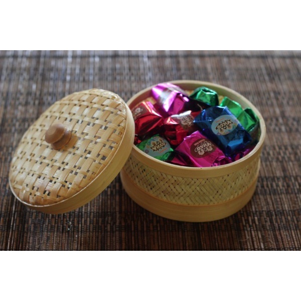 Wadah permen bambu Keranjang anyaman bambu