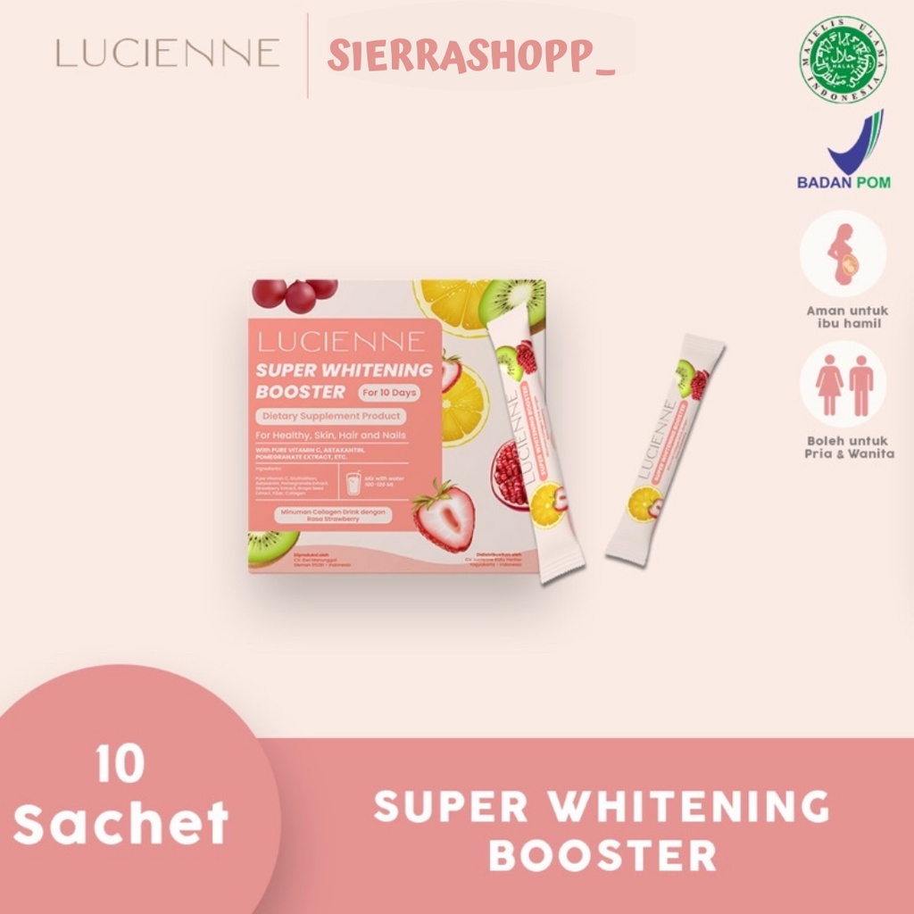 Lucienne Super Whitening Booster (Pemutih Badan & Vitamin) 10 SACHET