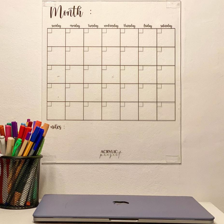 

Brightϟ Acrylic Monthly Weekly Planner B Akrilik