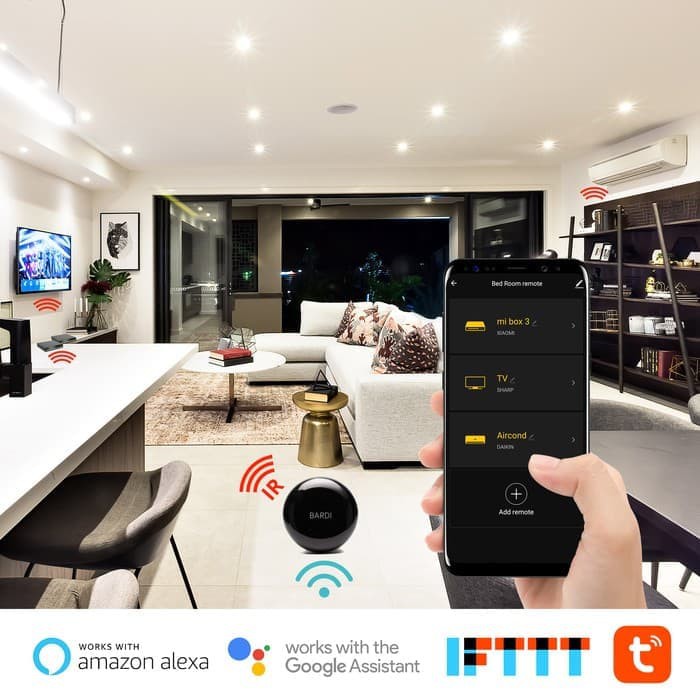 BARDI Smart UNIVERSAL IR REMOTE Wifi work with Alexa Google IFTTT