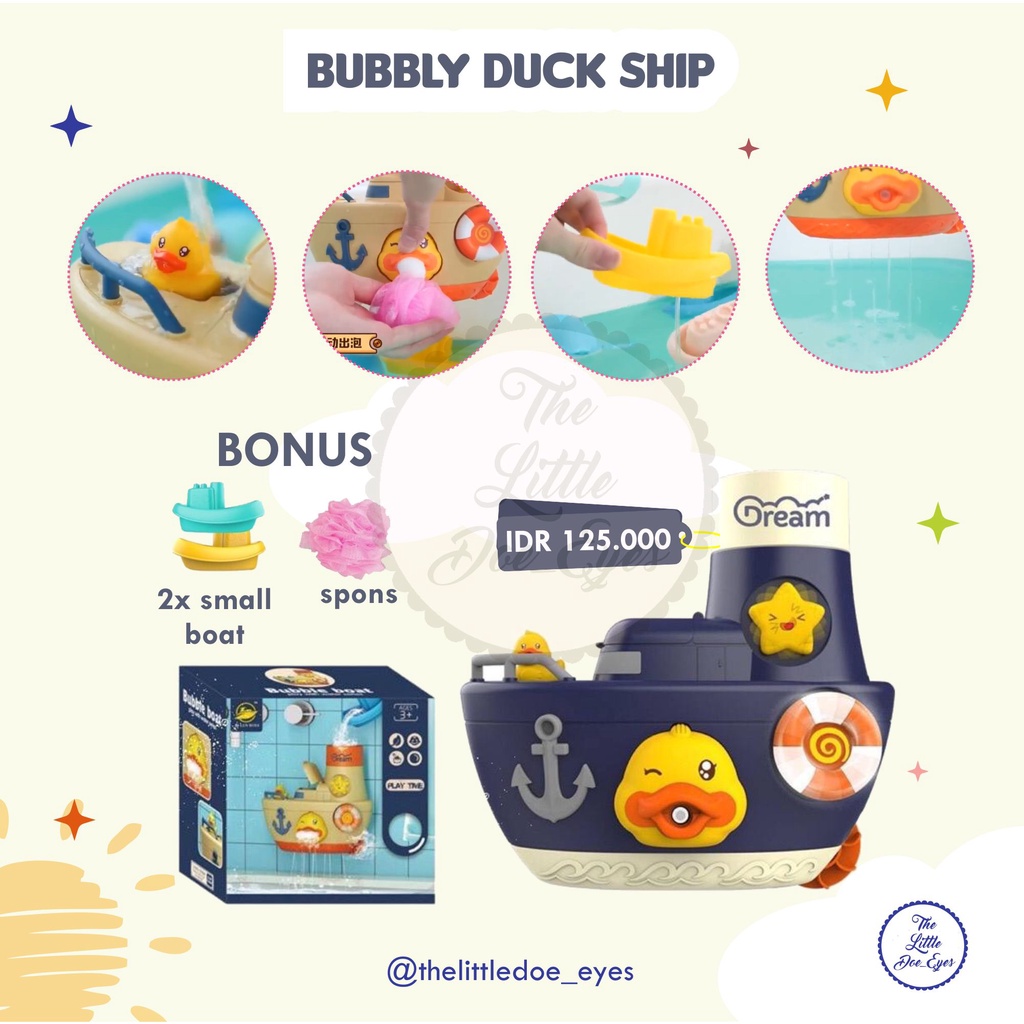 Bubbly Duck Ship - mainan mandi anak