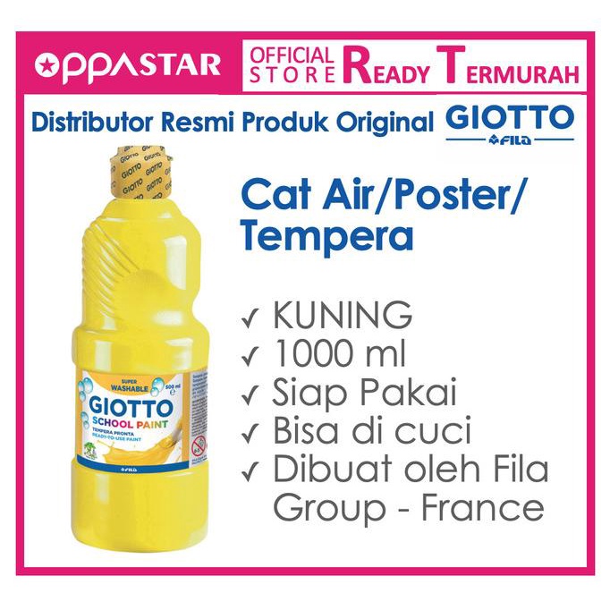 

TERBARUU!! Giotto School Paint 1000 ml Primary Yellow PROMO