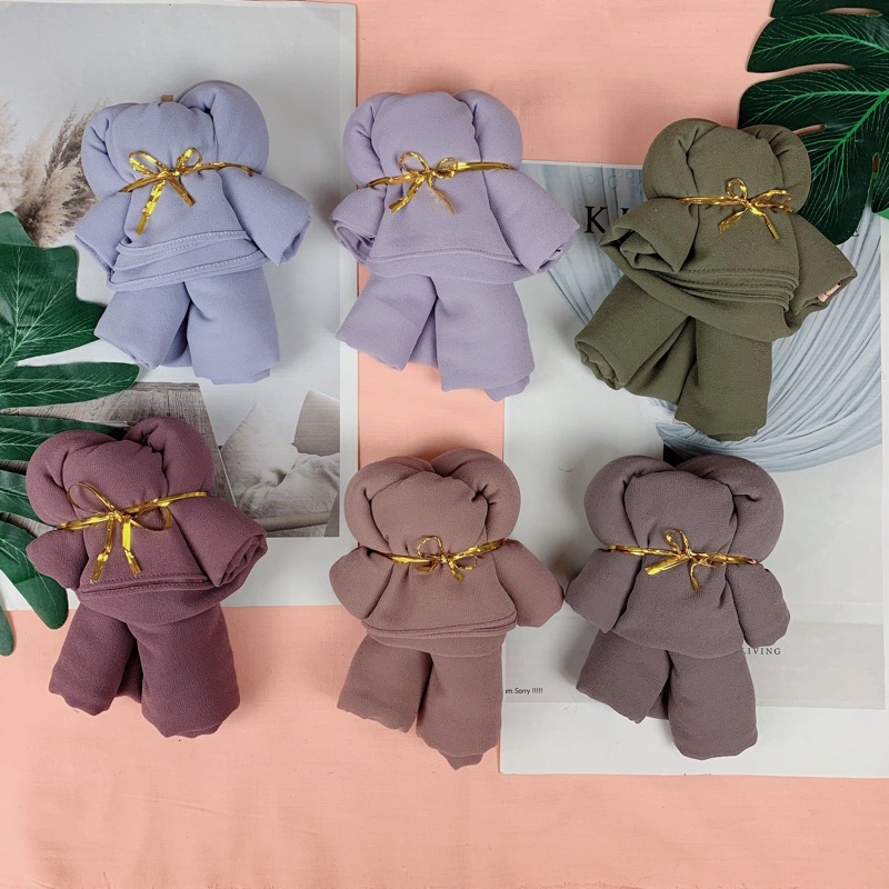Nouri Avani - Hijab Pashmina Jilbab Kerudung Pasmina Ceruty Baby Doll Instant Premium Ceruti 175x75