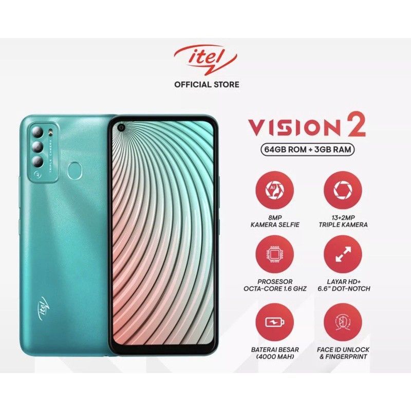hp Itel vision 2 garansi resmi Infinix 3/64gb bisa nego (second) hp murah dibawah 1 juta