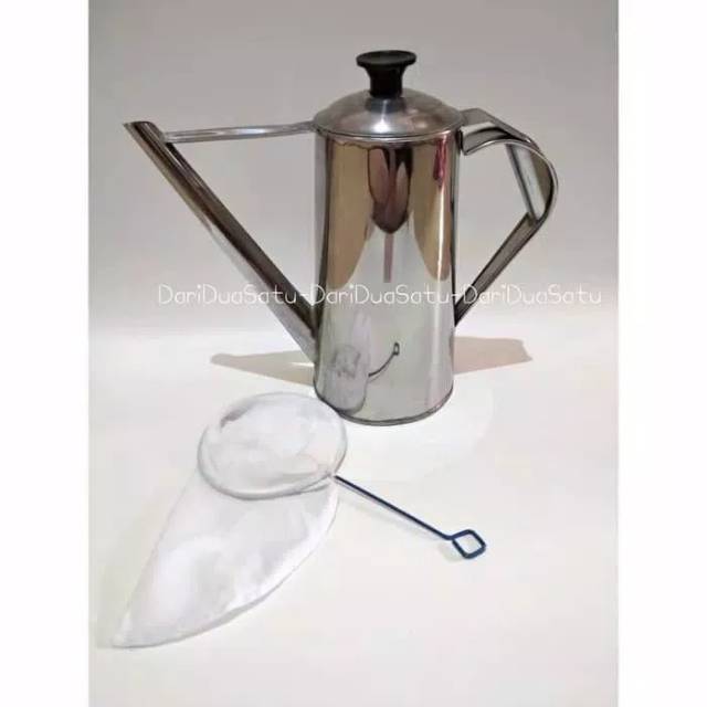 TEKO TEH TARIK / TEKO THAI TEA + SARINGAN TEH DUM DUM STAINLESS STEEL