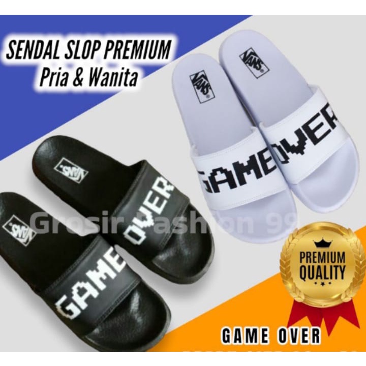SANDAL Pria SLOP VANS GAME OVER ORI OFFICAL SLIDE SPORT SLOP CASUAL 2022