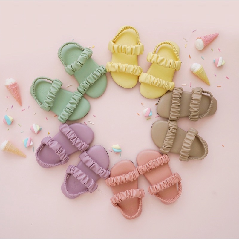 RACHIDKIDS / SANDAL ANAK CEWEK LUCU / SANDAL ANAK LUCU / CURLY SANDAL