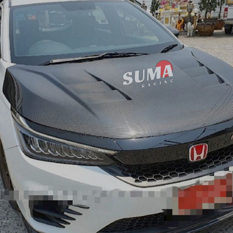 HOOD KAP MESIN CITY HATCHBACK TYPE R CARBON KEVLAR