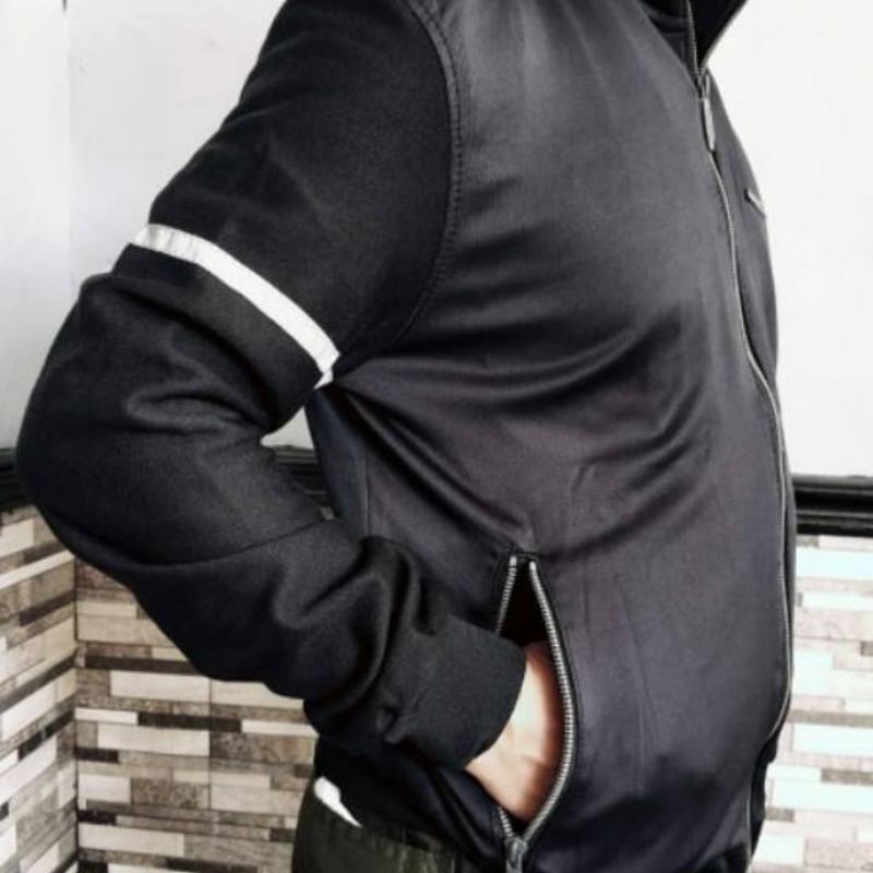 Jaket honda strip abu-abu original honda vario beat genio scoopy