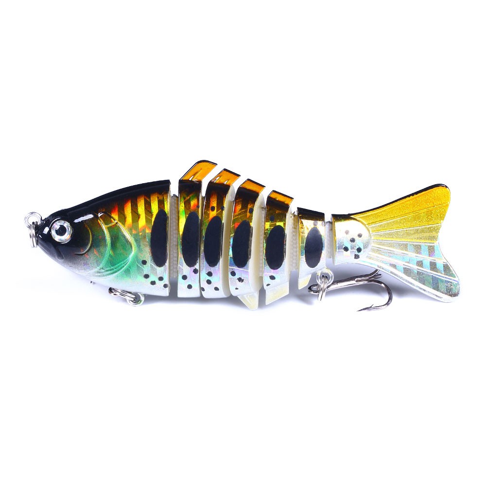 HENGJIA 1 PCS 10 cm 15.6g/23g Fishing Lure Hard Swimbait Casting Minnow Sea Bass Trout 7 Segment Lures Umpan Laser Bait