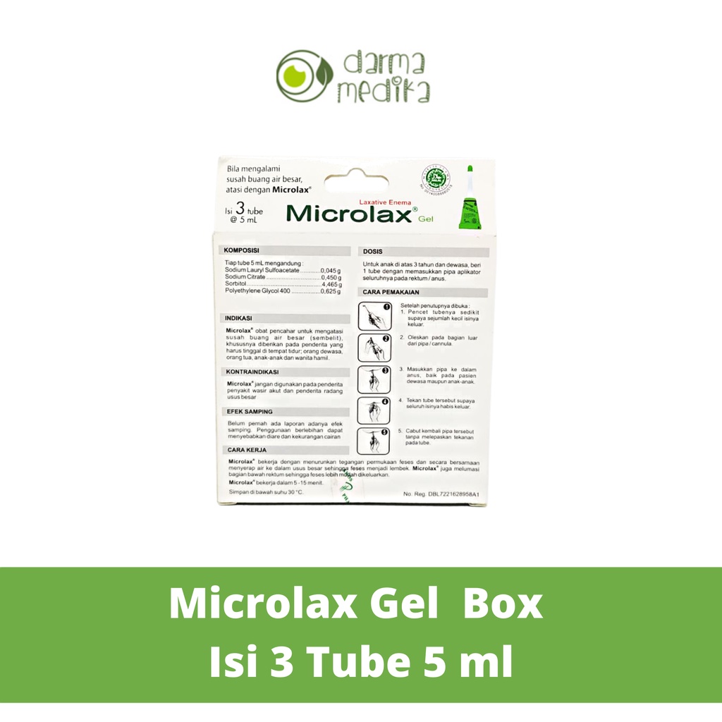 Microlax Gel isi 3 Tube @5ml @ 5 ml