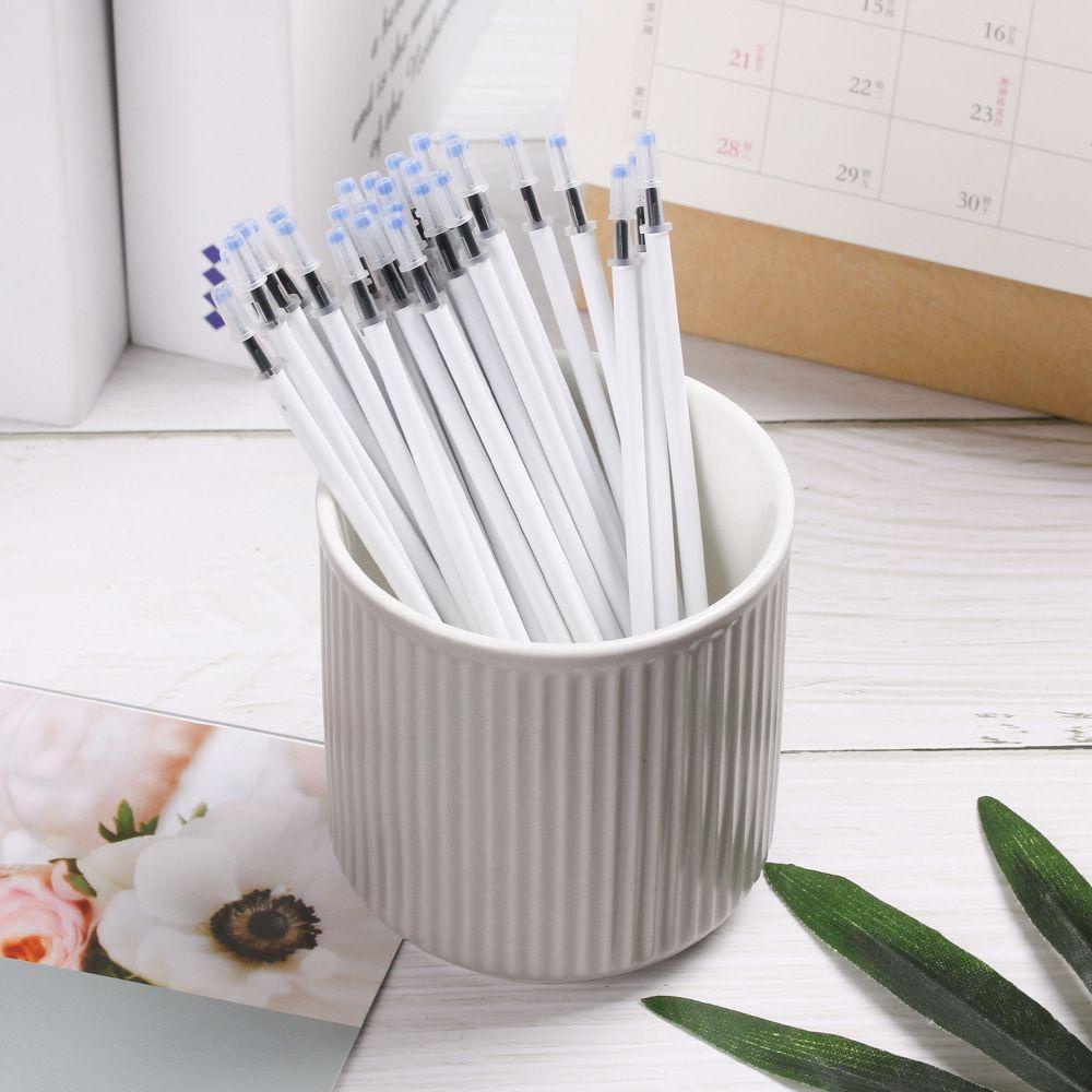 SUYO 10pcs/lot Gel Pen Isi Ulang Hot Office Signature Black Ink