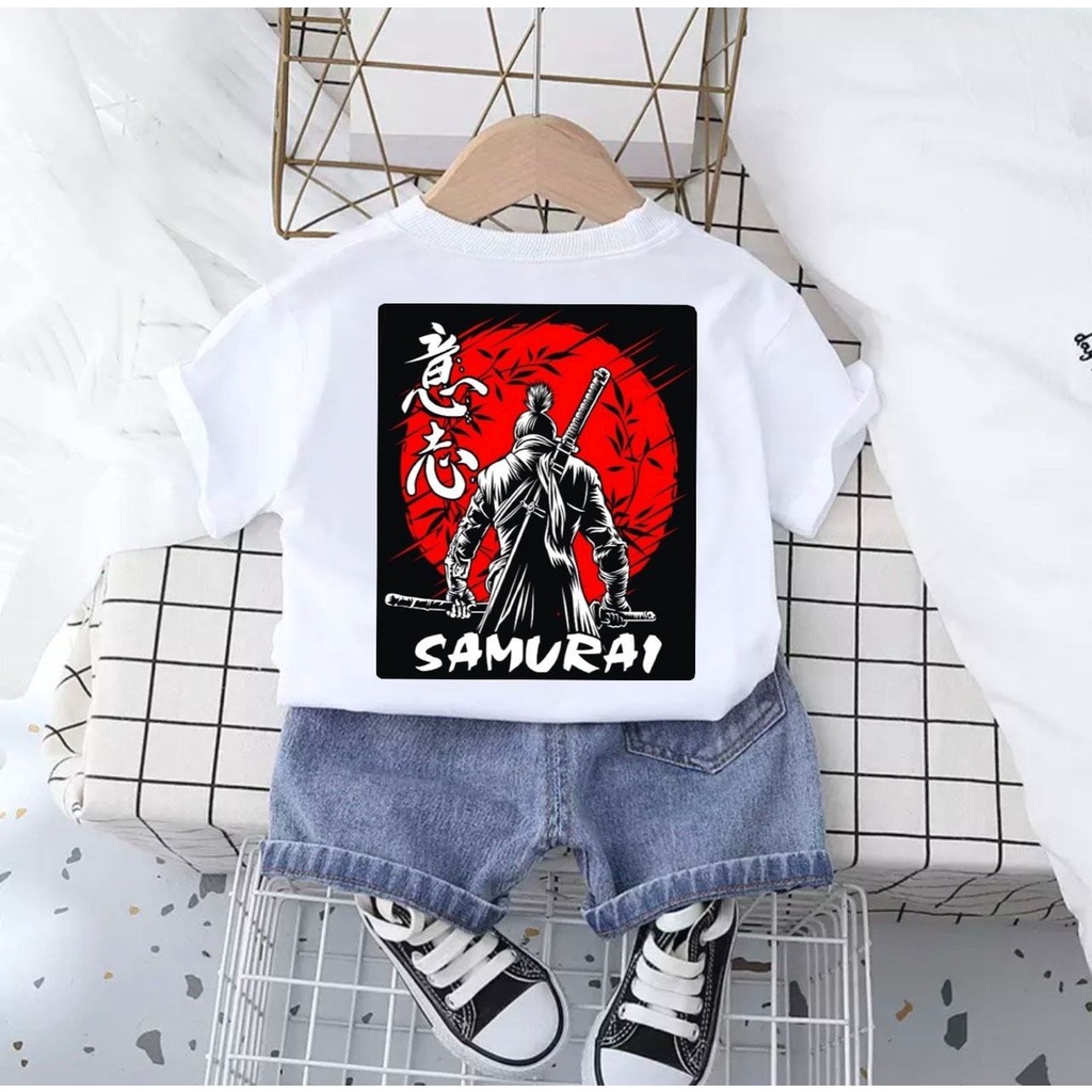 PROMO / FASHION ANAK MOTIF SAMURAI DENIM / SETELAN BAJU ANAK LAKILAKI DAN PEREMPUAN / BAJU ANAK TERBARU BAHAN BAJU KATUN CELANA COMBED / ADEM DAN NYAMAN DI PAKAI SI BUAH HATI / UNTUK USIA ANAK 6-10BLN 1-5THN TRENDY SAAT INI TERPOPULER DAN KEREN