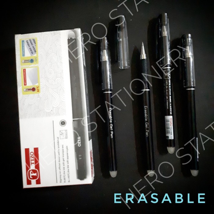 

(TERLARIS) XE855 Pen gel erasable tizo 0.5 mm tinta bisa dihapus TG31660 . 12 uni