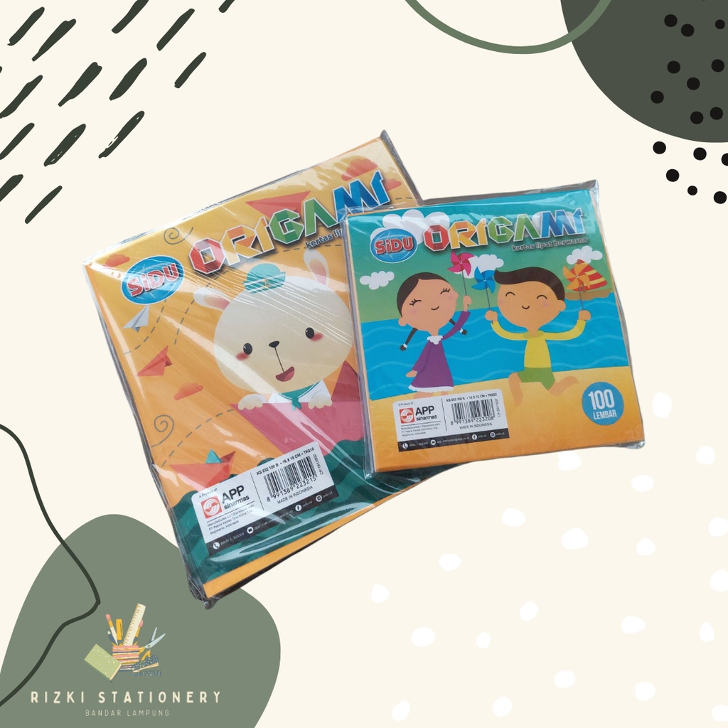 

Kertas Origami Sidu Besar Kecil isi 100 / Kertas Lipat