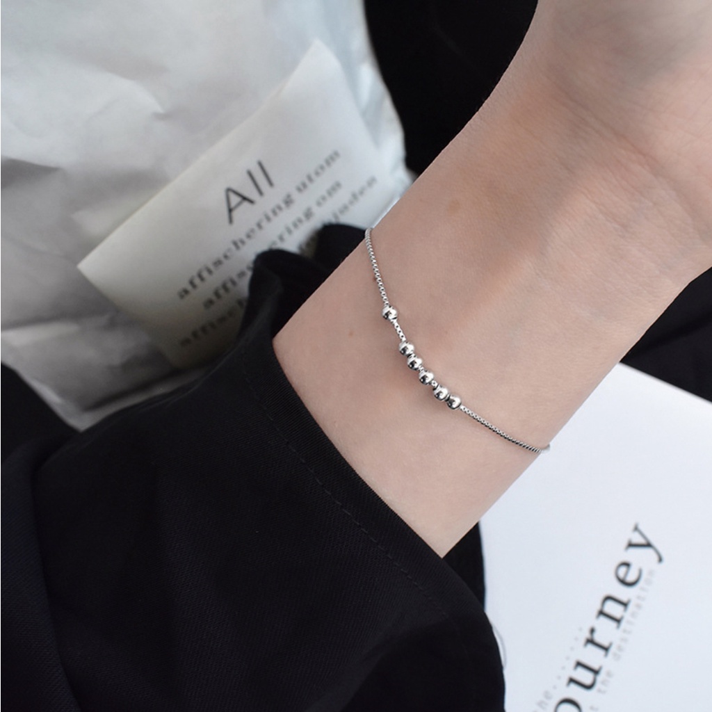 Gelang Sterling Silver 925 Hias Manik-Manik Untuk Wanita