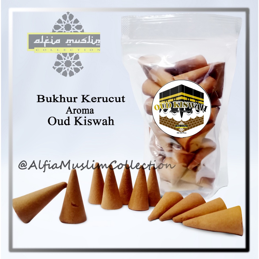 1 Lusin Buhur Oud Kiswah Isi 50 Bukhur Kerucut Dupa Pengaharum Ruangan Aroma Saudi