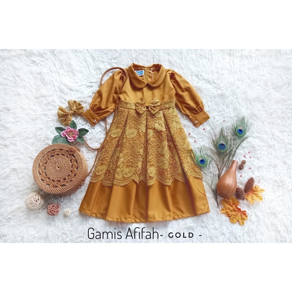 Gamis Afifah Anak Unik/Busana Muslim Anak/Gamis Anak