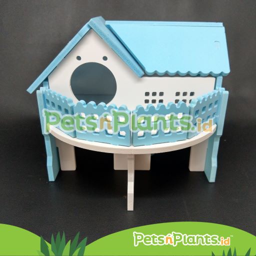 Rumah Tempat Tidur Hamster Mainan Kayu - Wooden Ecoboard Hamster Villa