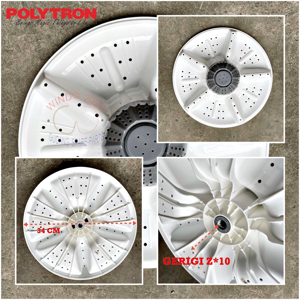 PULSALATOR MESIN CUCI POLYTRON 34CM | PULSATOR / PULLISATOR / PULYSATOR PENCUCI POLITRON 34 CM UMUM