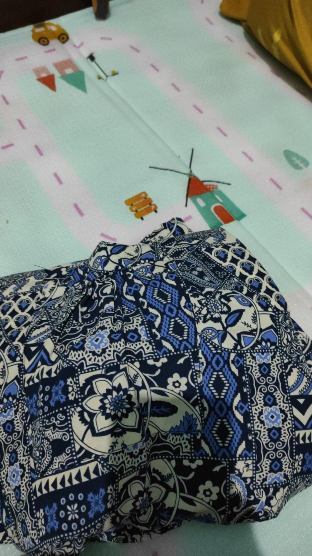 Tunik Wollpeach Batik Bunga - Jumbo Xxl Bumil Busui Kancing Full Hidup Kantong Adem Murah Bigsize