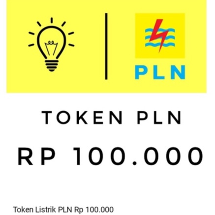 Token Listrik PLN PREPAID 100 Ribu