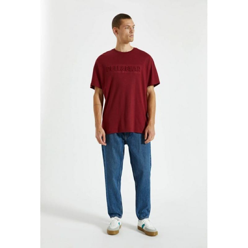 KAOS TSHIRT PULL &amp; BEAR / KAOS PULL AND BEAR / Kaos PULL&amp;BEAR  Emboss Font Timbul