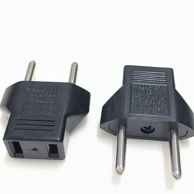 Converter Colokan Listrik Gepeng Ke Indonesia Plug Adapter EU ke US Stop Kontak