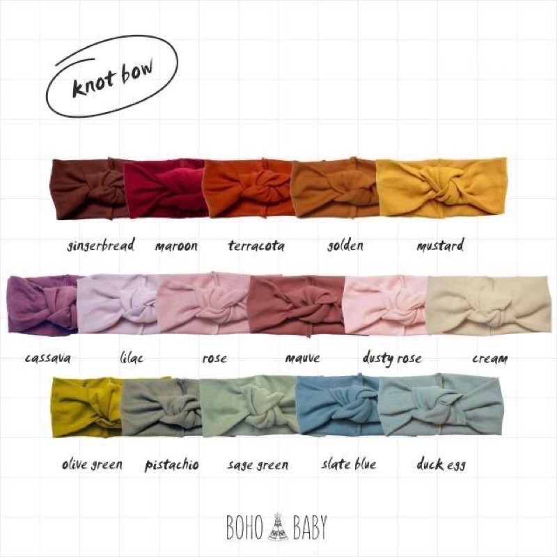 COD BOHO BABY KNOT BOW PITA BAYI ANAK
