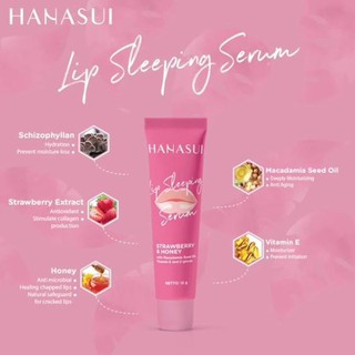 ^ KYRA ^ Hanasui Lip Sleeping Serum Strawberry And Honey Lip Serum - Netto 12 gr