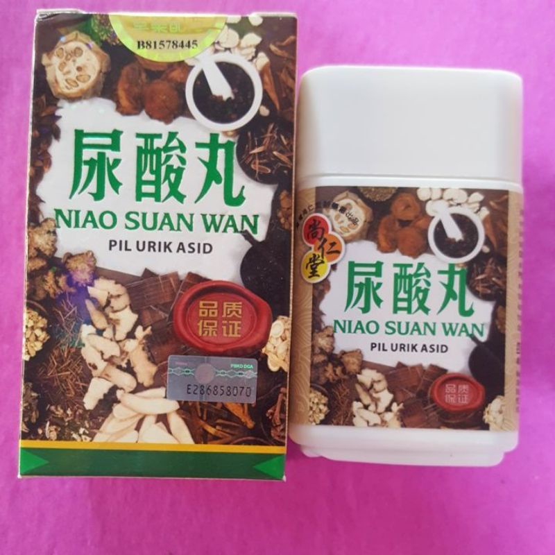 NIAO SUAN WAN/Obat untuk ASAM Urat segiempat