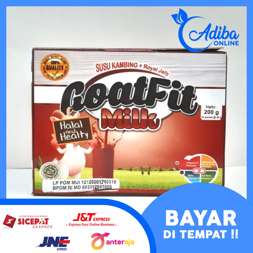 

Goatfit Susu Kambing Etawa Bubuk Rasa Coklat 1 Sachet 20gr