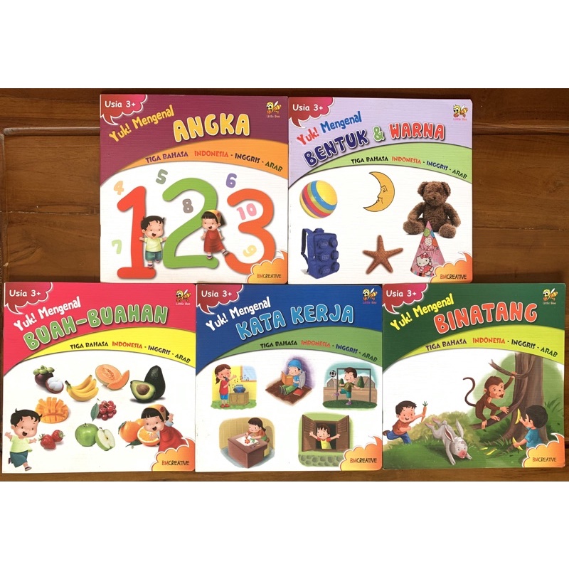 BUKU CERITA ANAK "YUK MENGENAL" 3 BAHASA (INDONESIA, INGGRIS, ARAB)
