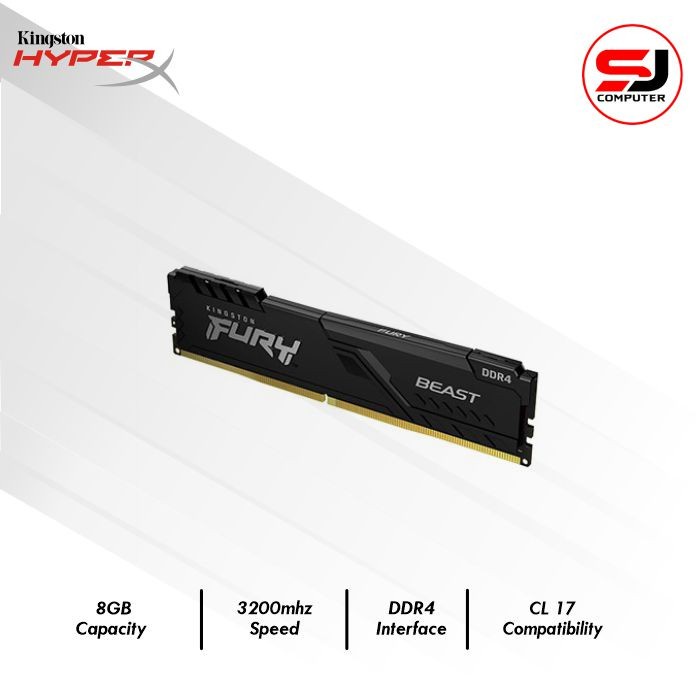 KINGSTON KF426C16BB/8 Memory Fury Beast 8GB (1x8GB) 3200MHz