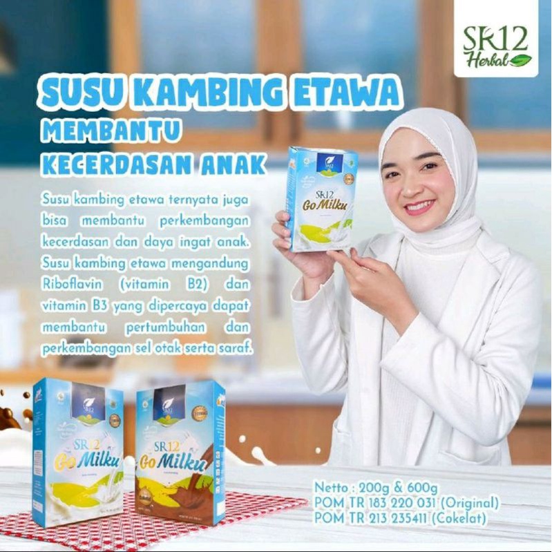 

SUSU KAMBING ETAWA SR12 GO MILKU ORIGINAL ATAU COKLAT 600gr