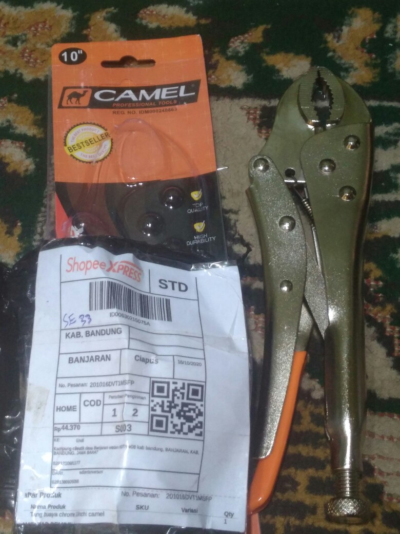 Tang Buaya Chrome 10inchi Camel