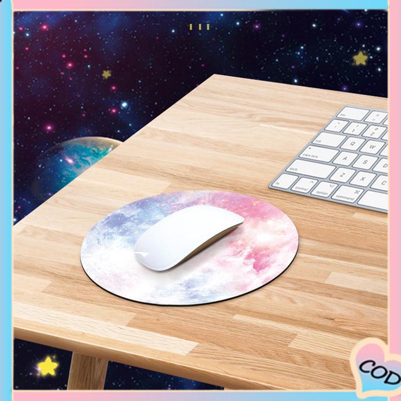 COD❤️ 10 Gaya Desain Seni Kartun Mouse Pad Round Office Mouse Pad-A.one