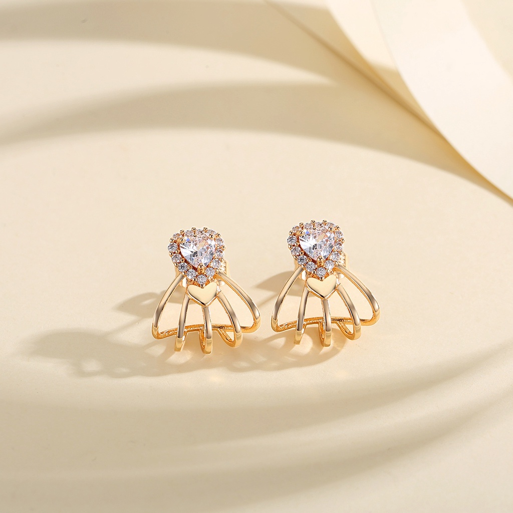 Y669 [COD✔] Anting Korea Titanium Anti Karat Lapis Emas Anting Berlian Wanita Aksesoris