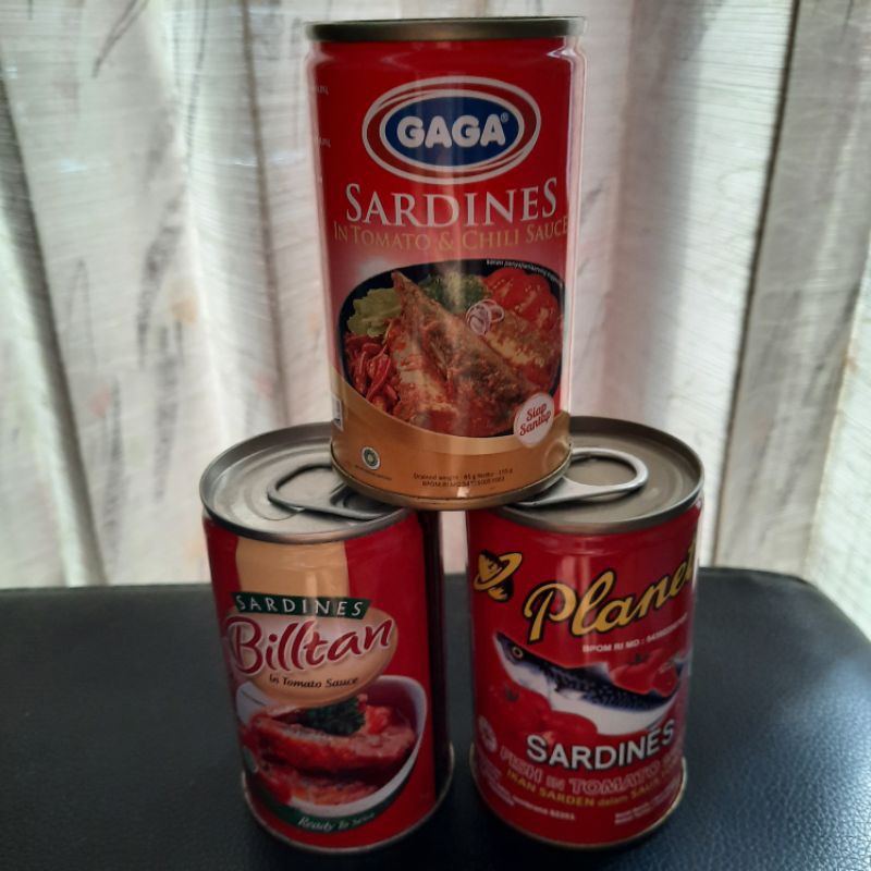 Sardines Murah / Ikan Sarden Kaleng / Gaga / Billtan / Planet / Ranesa / Maya