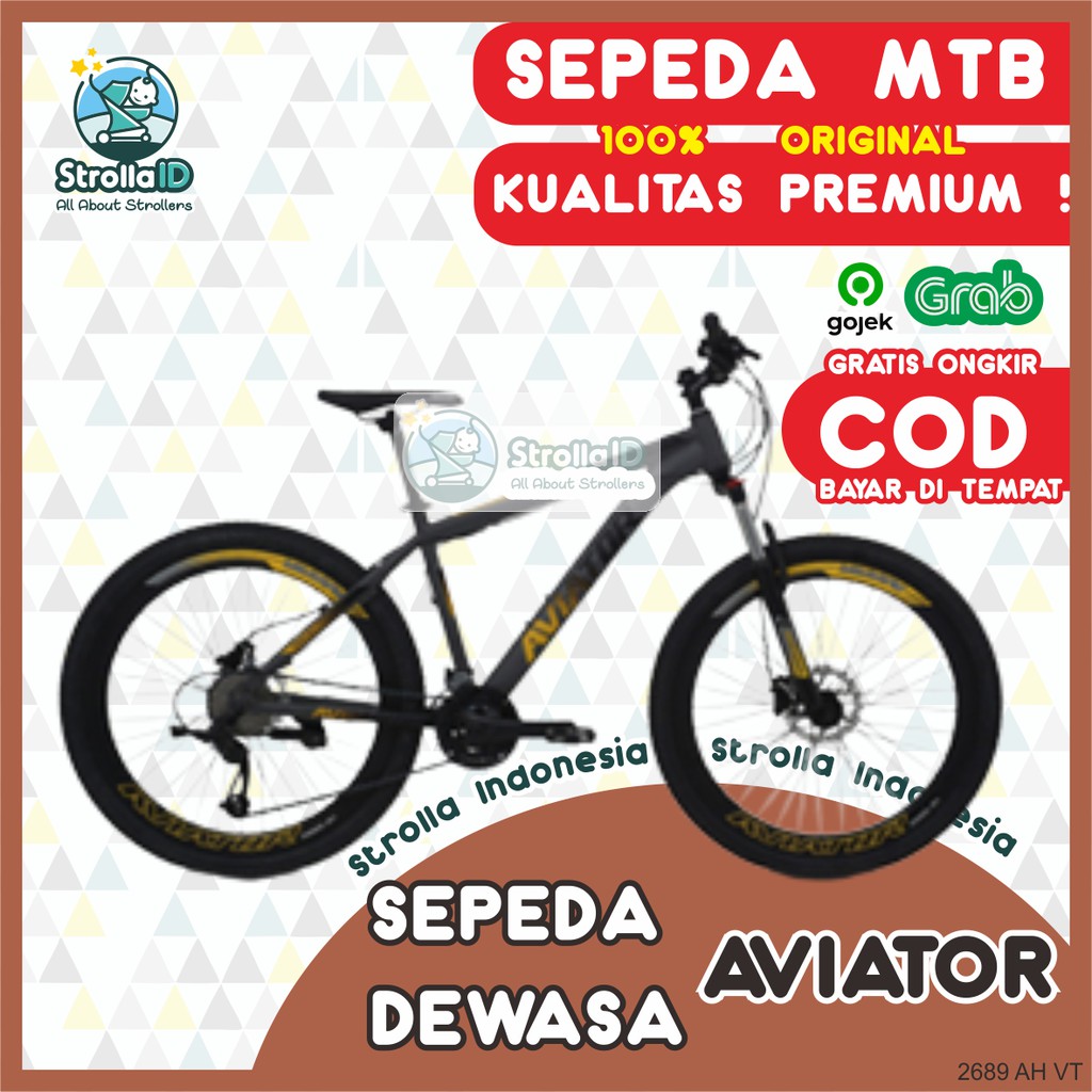 MTB 27,5 AVIATOR 2689 AH VT  Sepeda Lipat Folding Bike Sepeda Gunung Road Bike Sepeda Artis SNI ORI