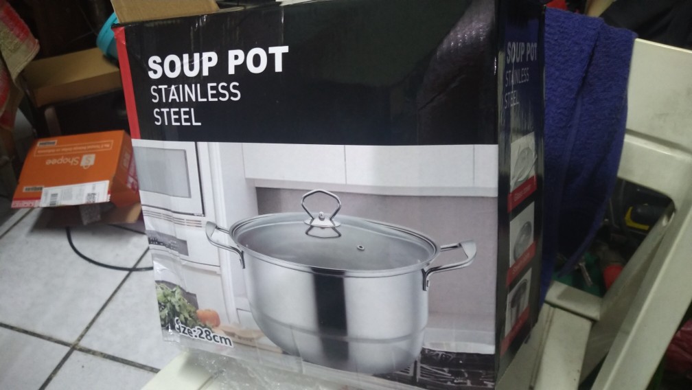 Panci Steamer Kukusan Soup Pot Stainless Steel 28 Cm & 24cm