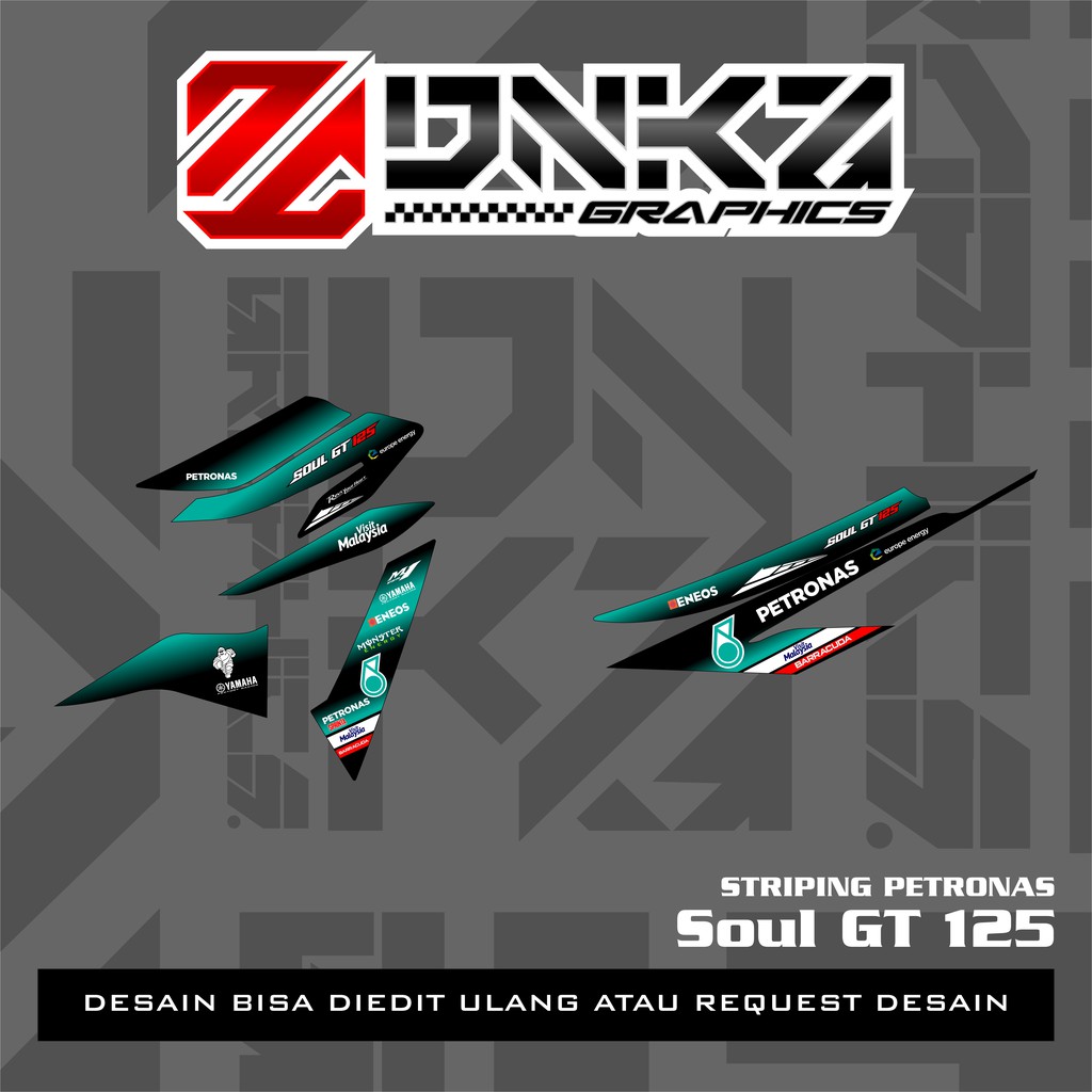 Stiker Soul GT 125 Decal Striping Soul GT 125 Premium Petronas