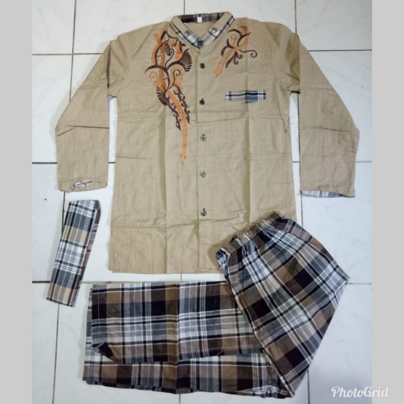 Baju Stelan Koko Anak Laki laki Muslimin Al qadr &amp; AB Alkahfi  Bareno