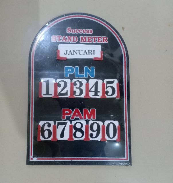 Papan PLN Stan Meter dan PDAM bahan plastik harga murah kwalitas bagus