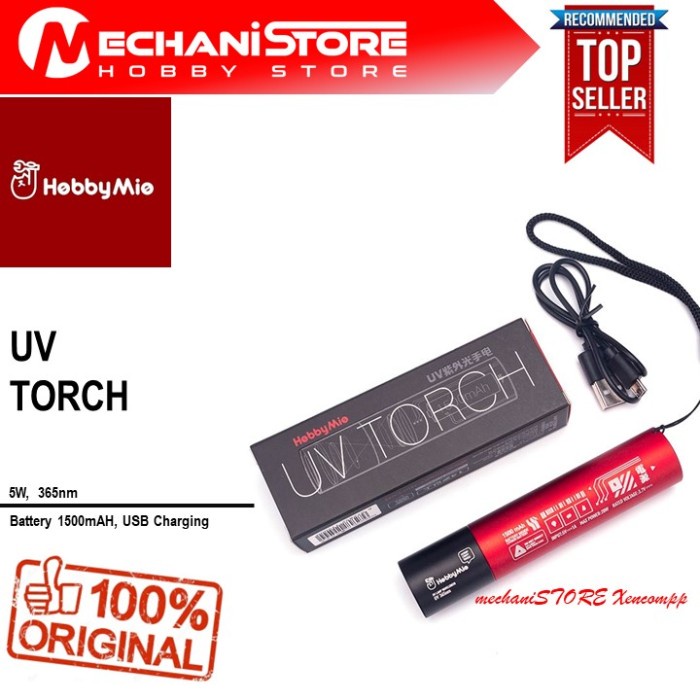 HOBBY MIO UV TORCH - Lampu Utraviolet - Curing Putty Gundam