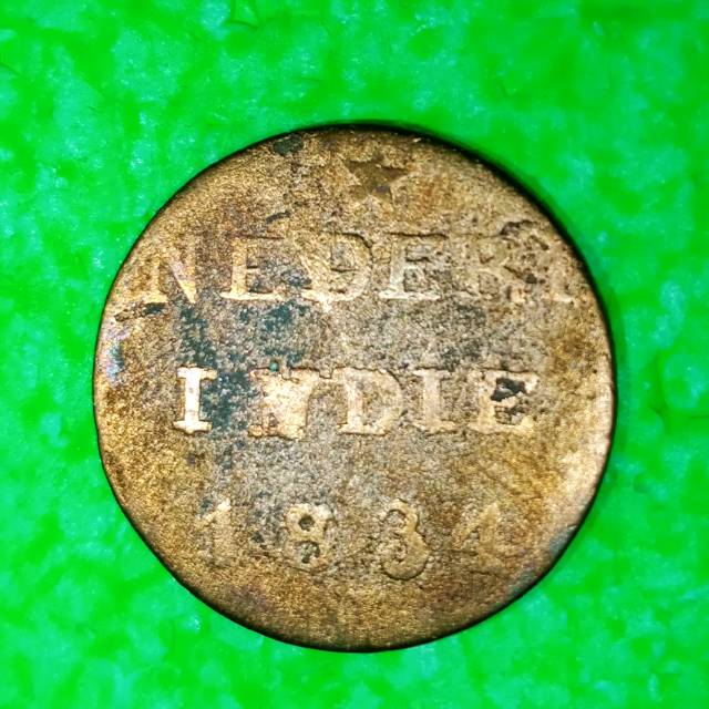 UB41 UANG KOIN KUNO BELANDA 1 CENT TAHUN 1834 KOLEKSI UANG LOGAM KOIN BELANDA KOIN KUNO INDONESIA