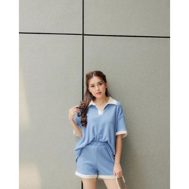 Minka Knit Set / setelan wanita rajut celana pendek