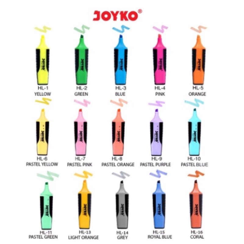 

JOYKO HIGHLIGHTEE MURAH / JOYKO PENANDA TULISAN WARNA WARNI
